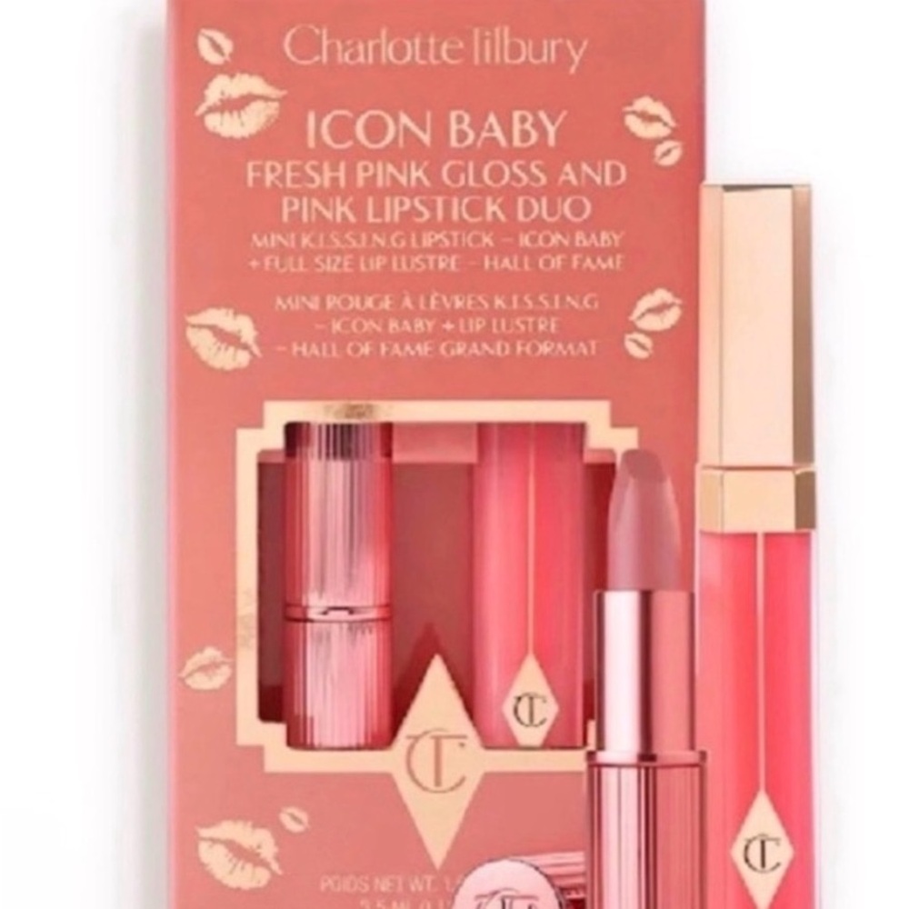 Charlotte Tilbury Icon Baby Kissing and Hall of Fame Lip Lustre